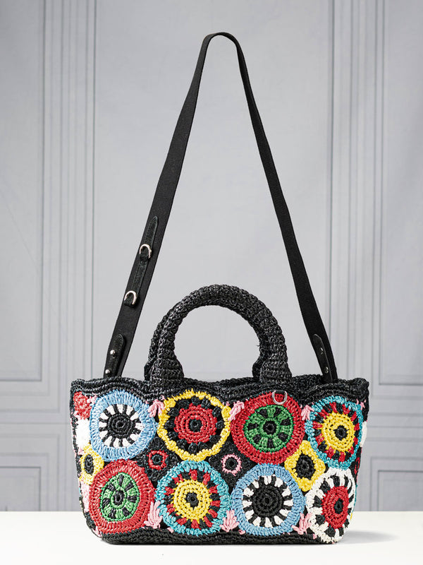 Prada Raffia Crochet Tote