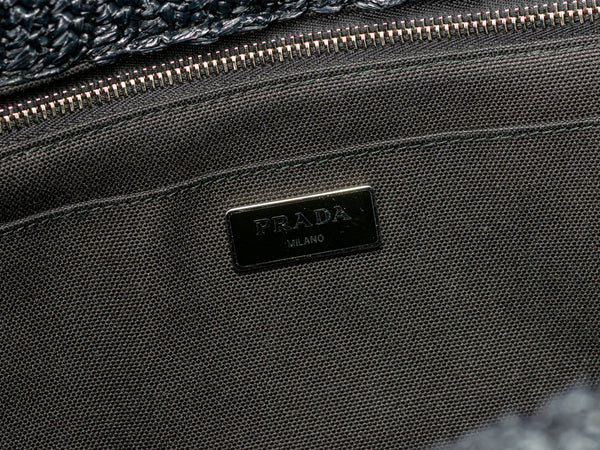 Prada Raffia Crochet Tote