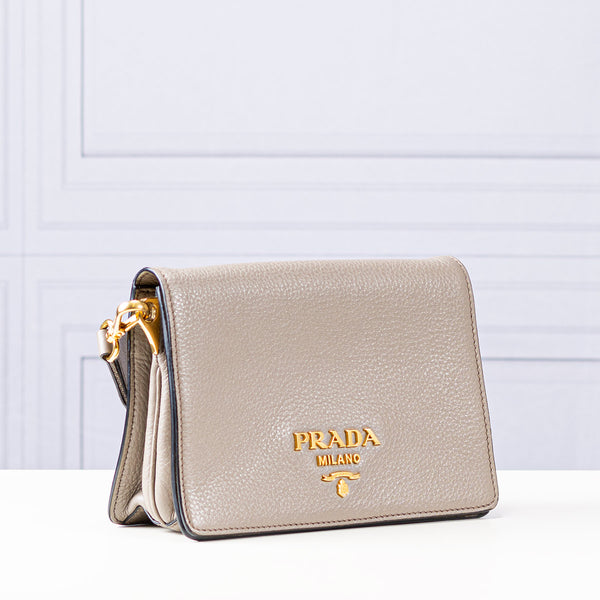 Prada Vitello Daino Crossbody Flap