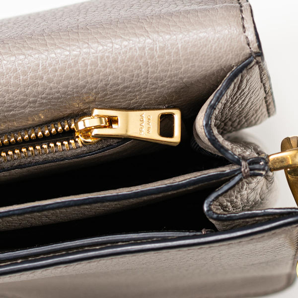 Prada Vitello Daino Crossbody Flap