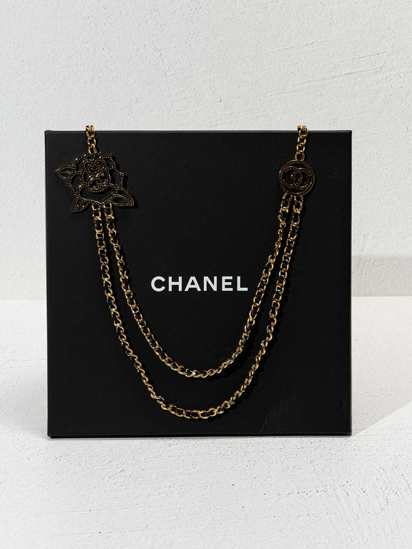 Chanel Chain-Link & Crystal Belt