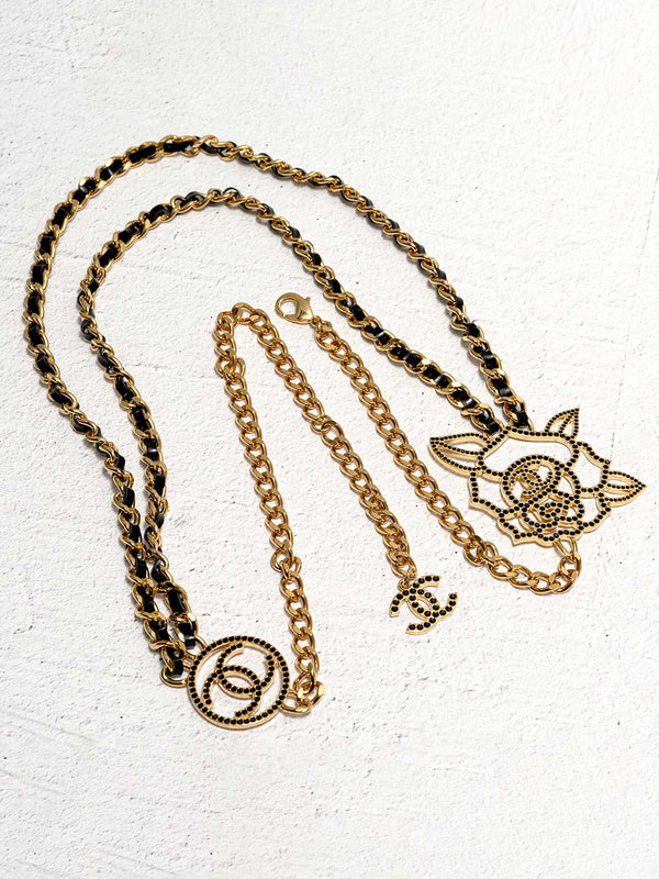 Chanel Chain-Link & Crystal Belt