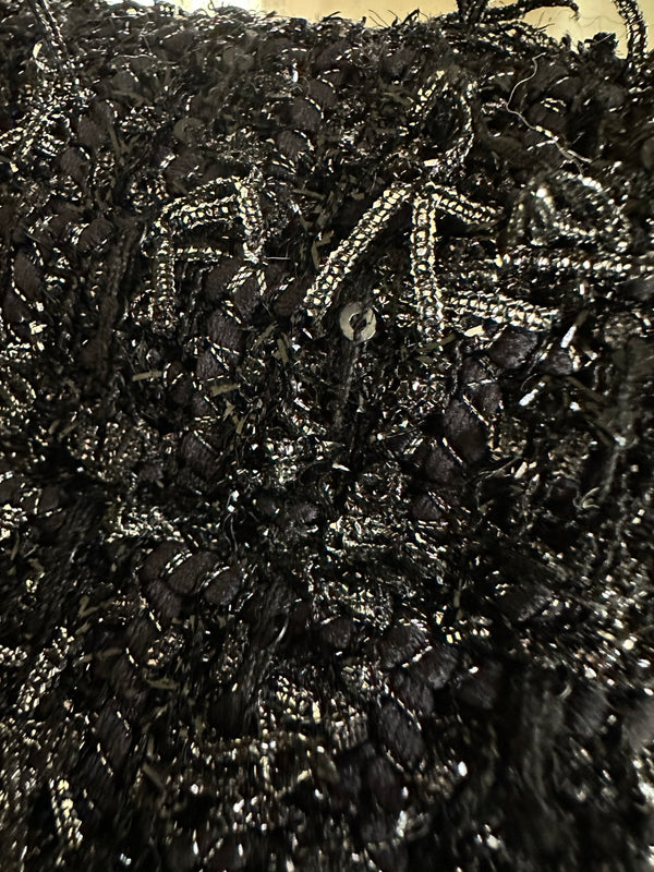 Chanel Glittered Tweed Jumbo Flap Detail