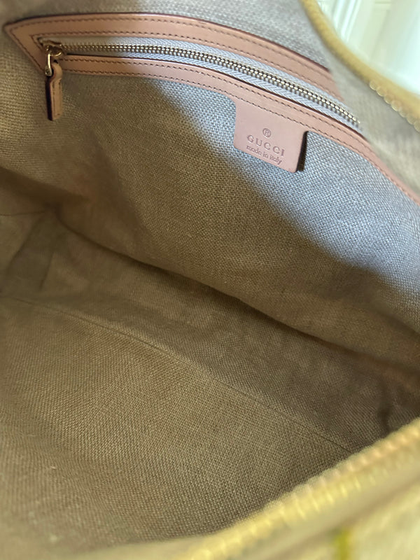 Gucci Flora Horsebit Hobo Interior