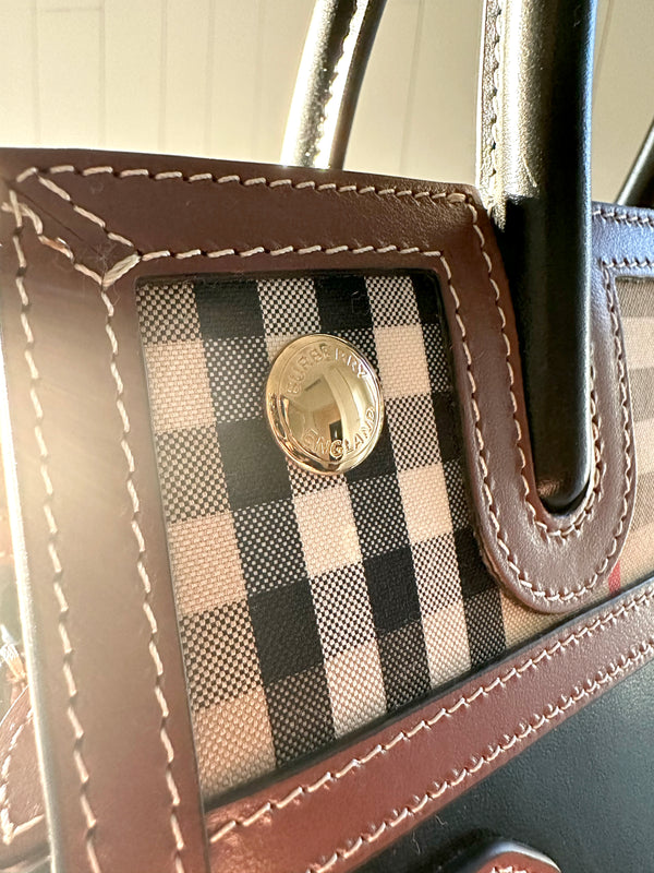 Burberry Mini Two Handle Title Bag