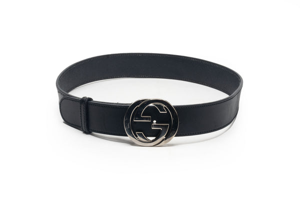 Gucci Interlocking G Logo Leather Belt