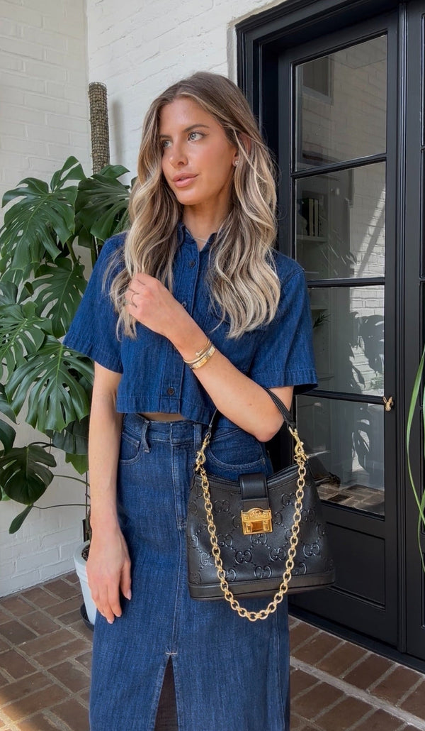 Gucci Wonka Convertible Top Handle Bucket Bag