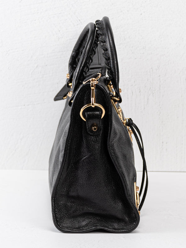 Balenciaga Metallic Edge Motorcross City Bag