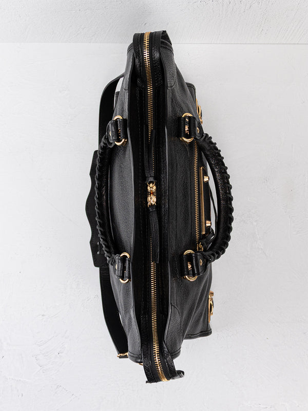 Balenciaga Metallic Edge Motorcross City Bag