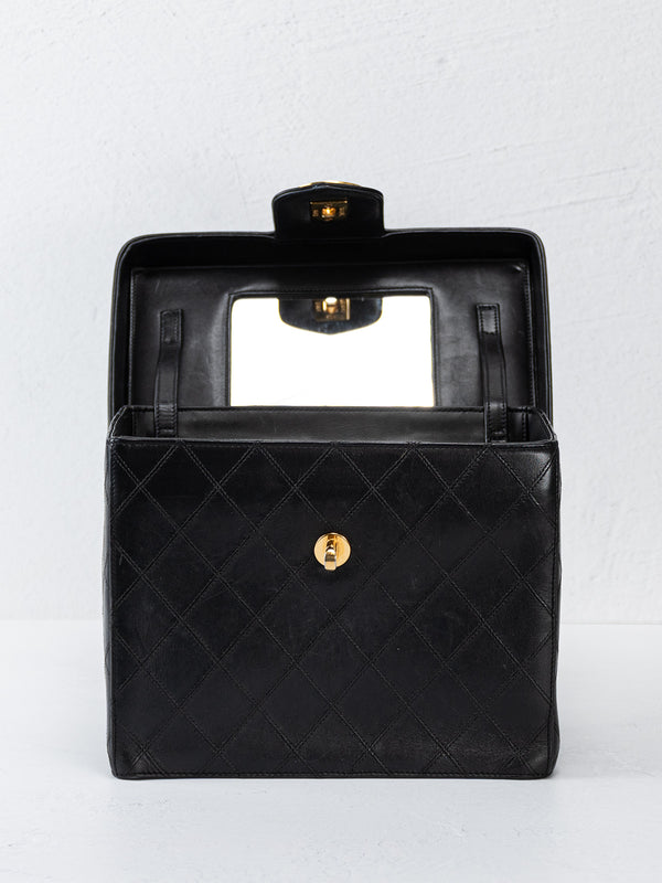 Chanel Quilted Vintage CC Vanity Case