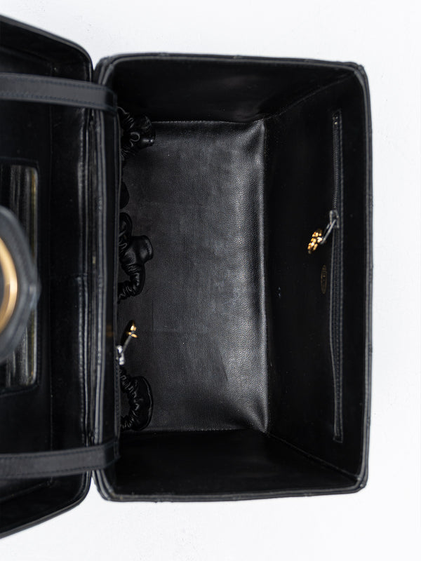 Chanel Quilted Vintage CC Vanity Case