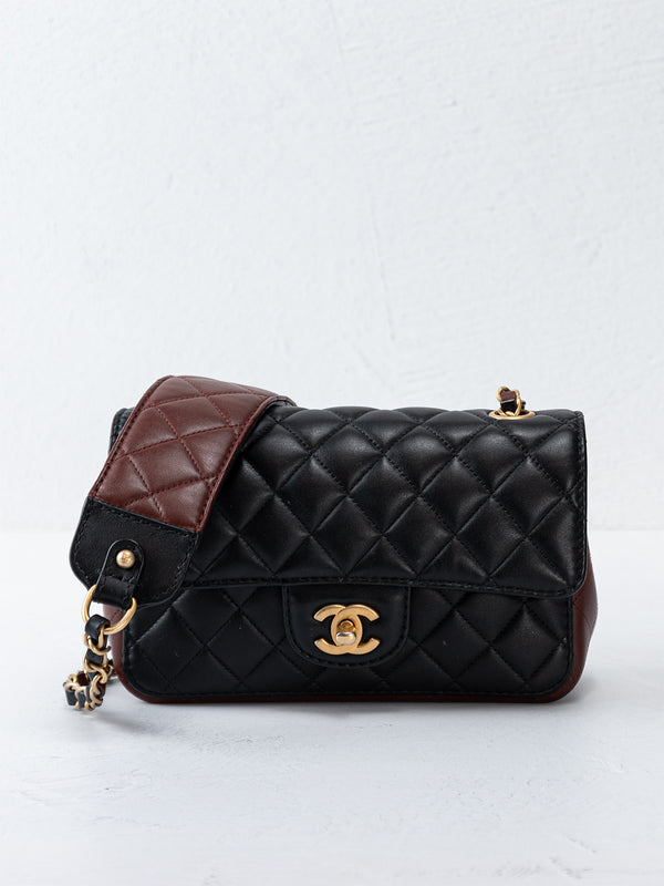 Chanel Small Strap Into Flap Bag