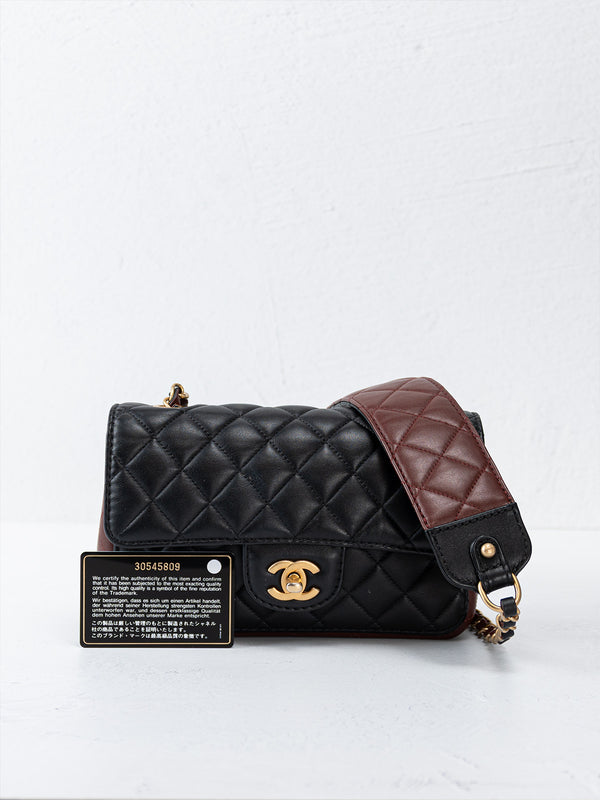 Chanel Small Strap Into Flap Bag