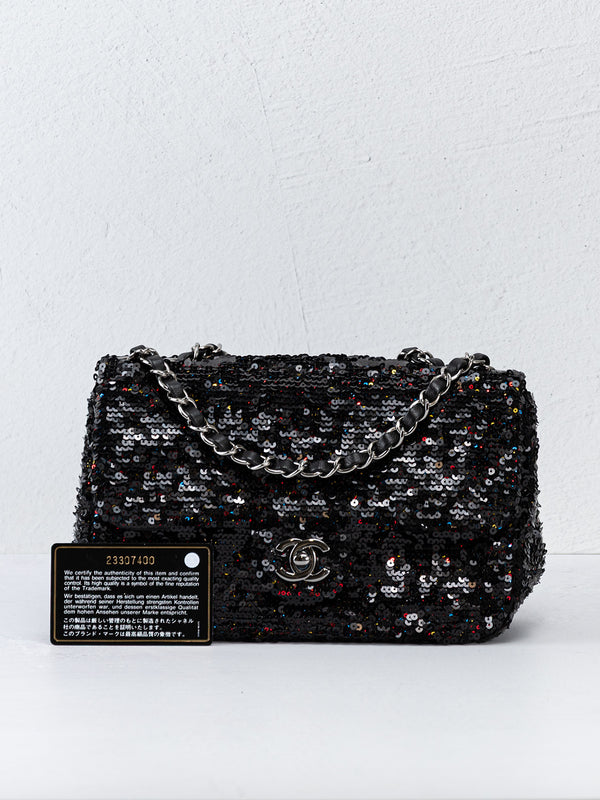 Chanel Sequin Single Flap Bag