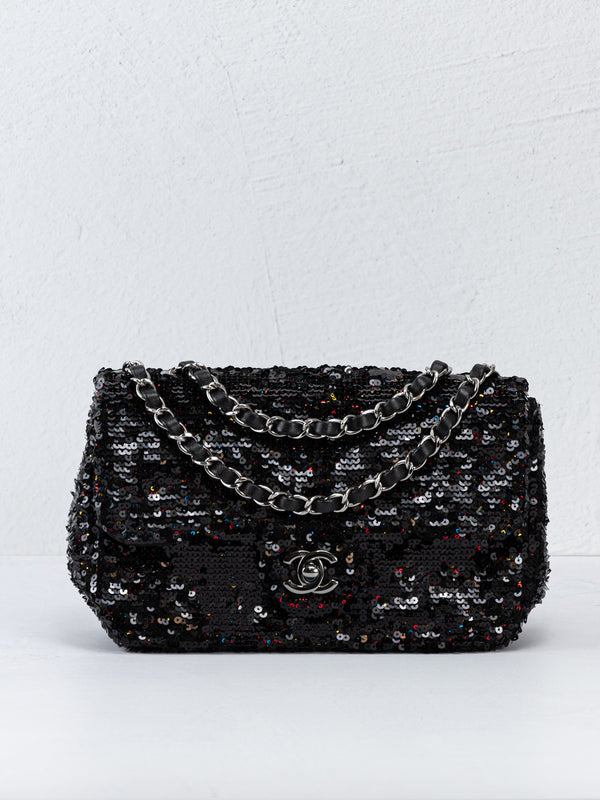 Chanel Sequin Single Flap Bag