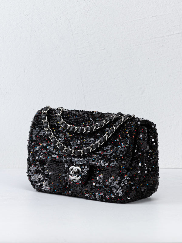 Chanel Sequin Single Flap Bag