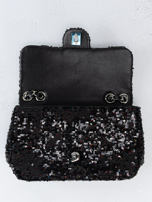 Chanel Sequin Single Flap Bag