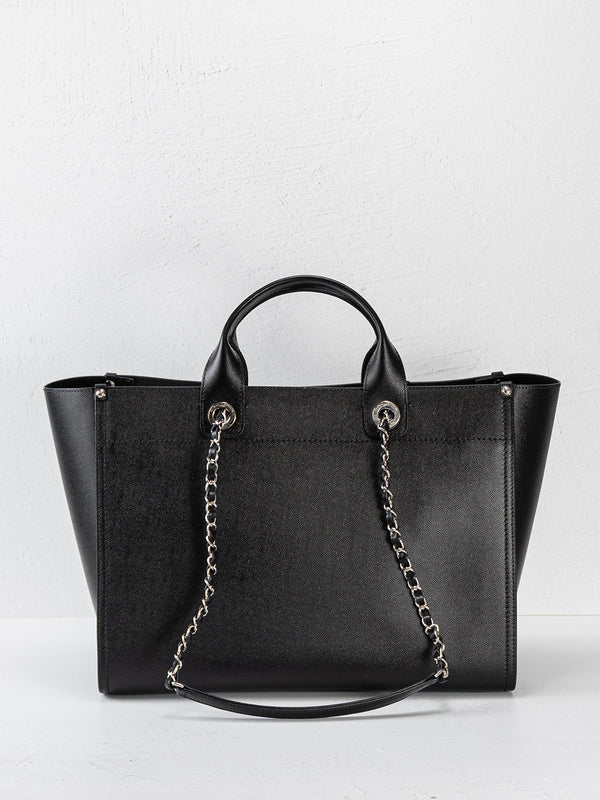 Chanel Caviar Medium Studded Deauville Tote