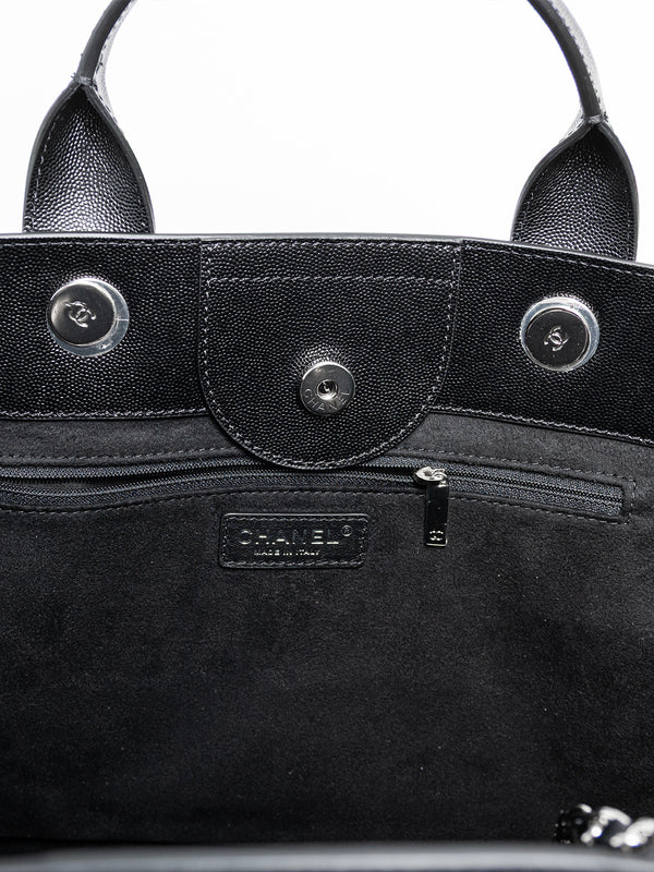 Chanel Caviar Medium Studded Deauville Tote