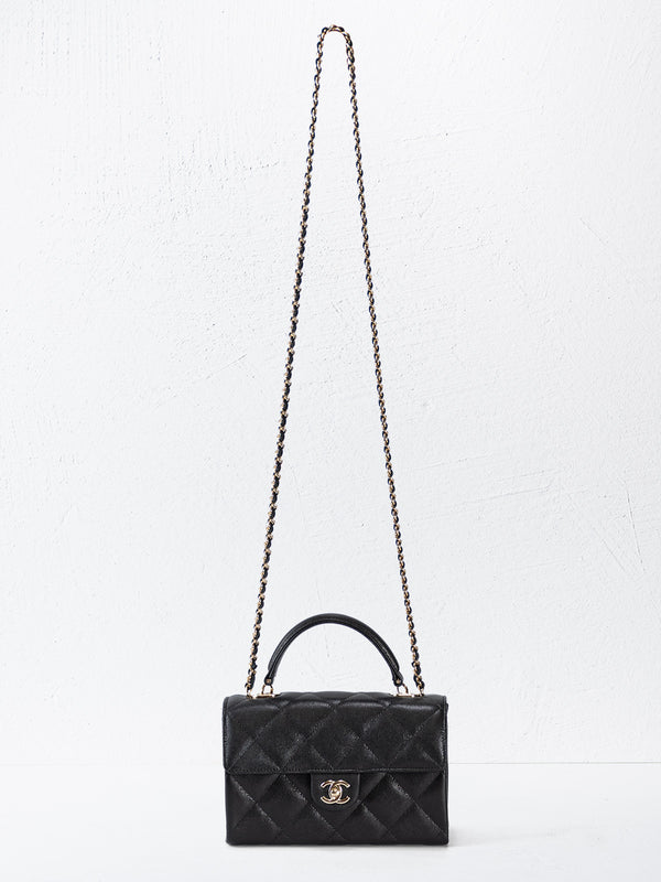 Chanel Caviar Quilted Mini Retro Twist Top Handle