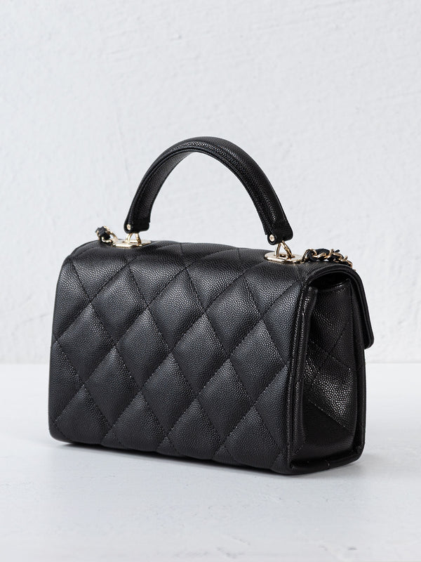 Chanel Caviar Quilted Mini Retro Twist Top Handle