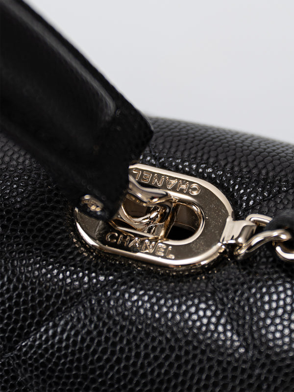 Chanel Caviar Quilted Mini Retro Twist Top Handle