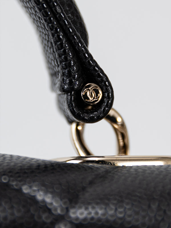 Chanel Caviar Quilted Mini Retro Twist Top Handle