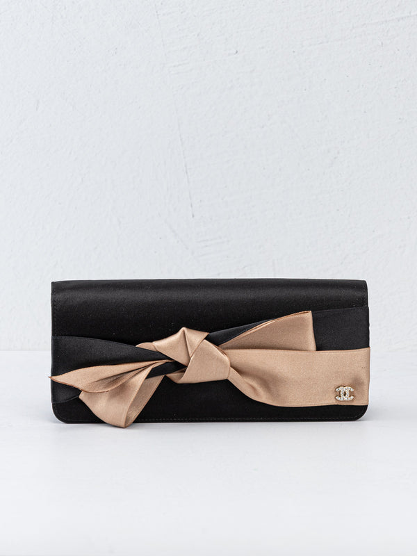 Chanel Satin Bow Clutch