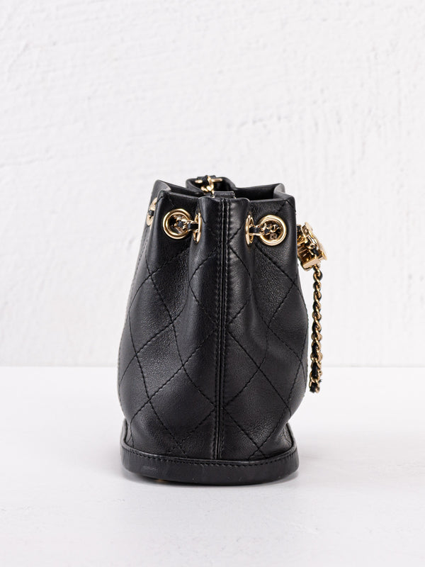 Chanel Lambskin Drawstring Bucket Bag