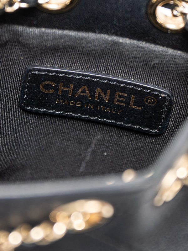 Chanel Lambskin Drawstring Bucket Bag