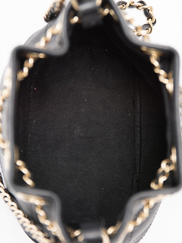 Chanel Lambskin Drawstring Bucket Bag