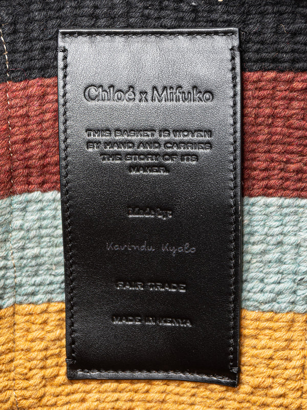 Chloe Striped Wool Tote