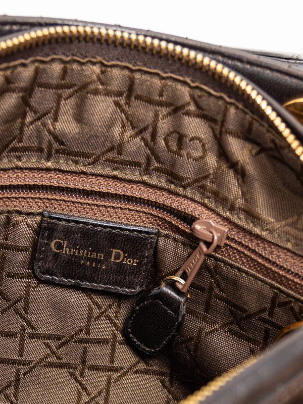 Christian Dior Lambskin Cannage Medium Lady Dior