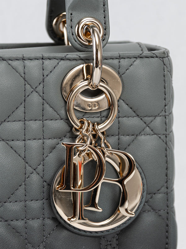 Christian Dior Small My ABCDior Lady Dior Anthracite Gray