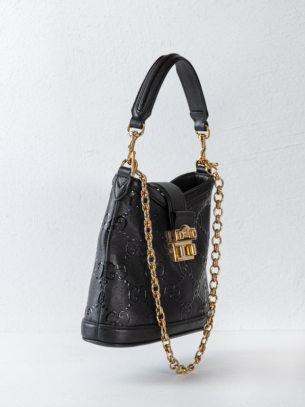 Gucci Wonka Convertible Top Handle Bucket Bag