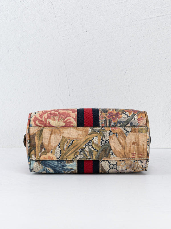 Gucci GG Supreme Ophidia Water Flora Bowler Mini