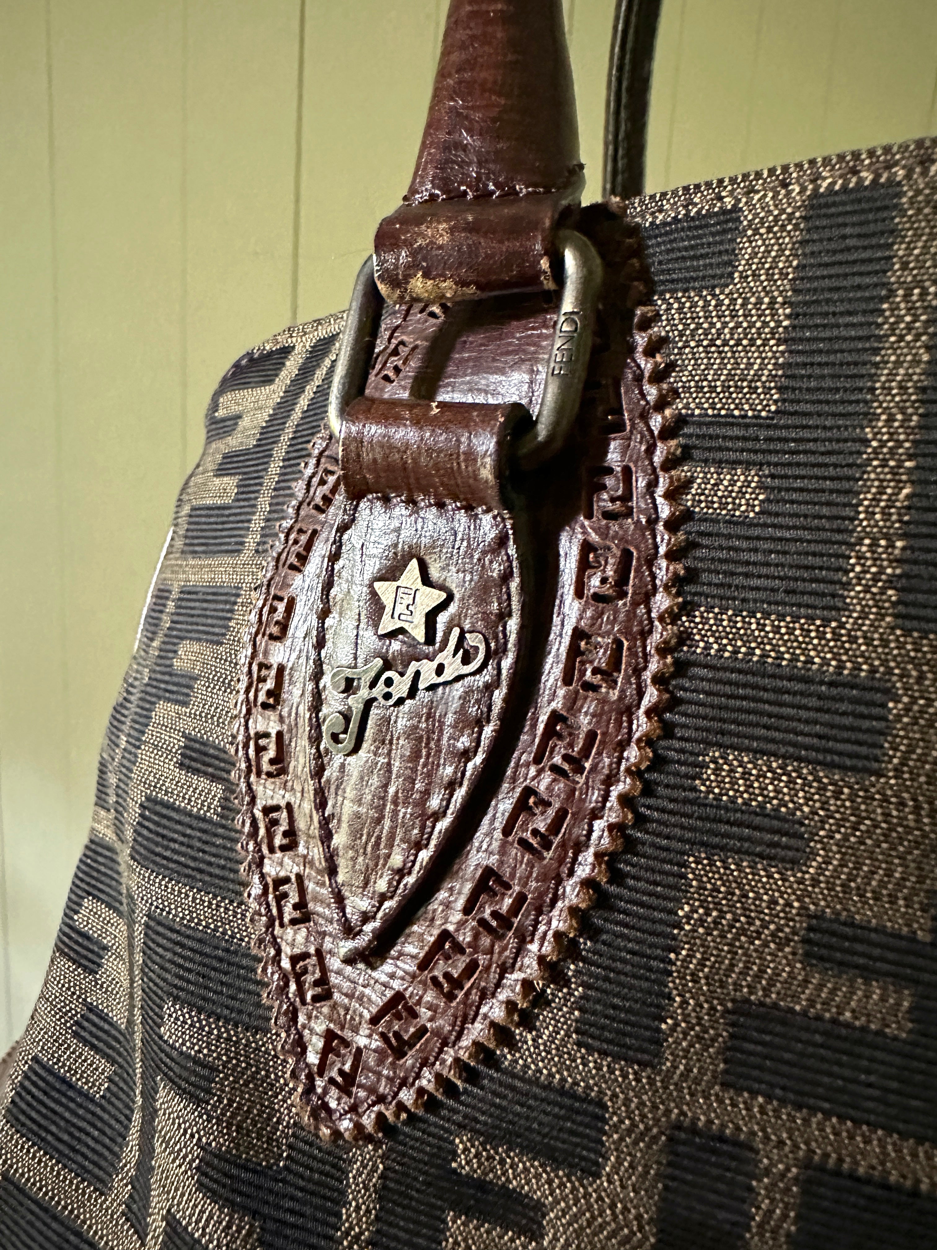Fendi Western Weekender Zucca Tote Handbag Social Club