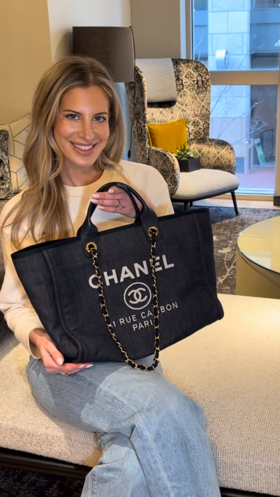 Chanel Deauville Tote Large Shopping Bag Chanel Chanel Deauville
