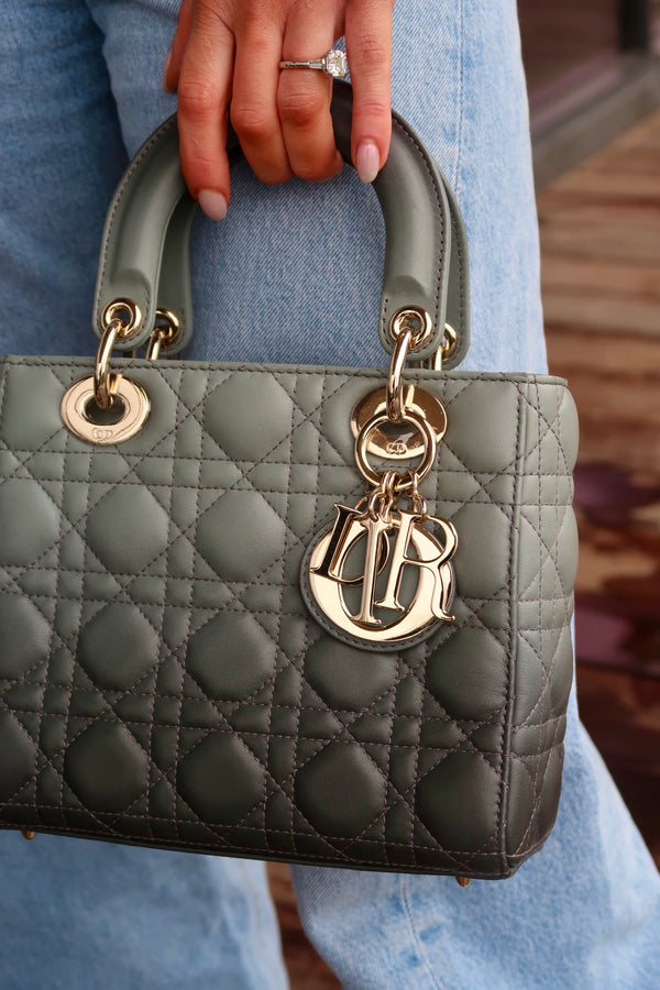 Christian Dior Small My ABCDior Lady Dior Anthracite Gray