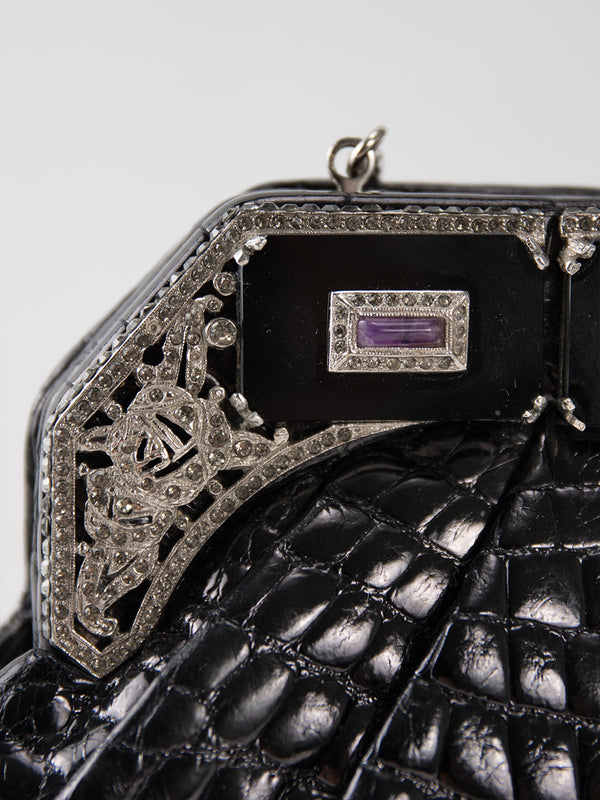 Judith Leiber Alligator Minaudière