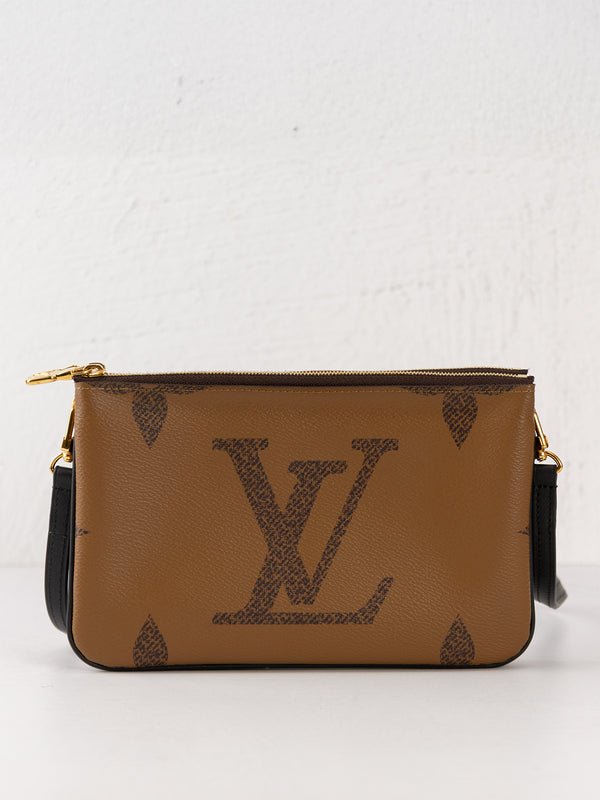 Louis Vuitton Monogram Giant Reverse Double Zip Pochette
