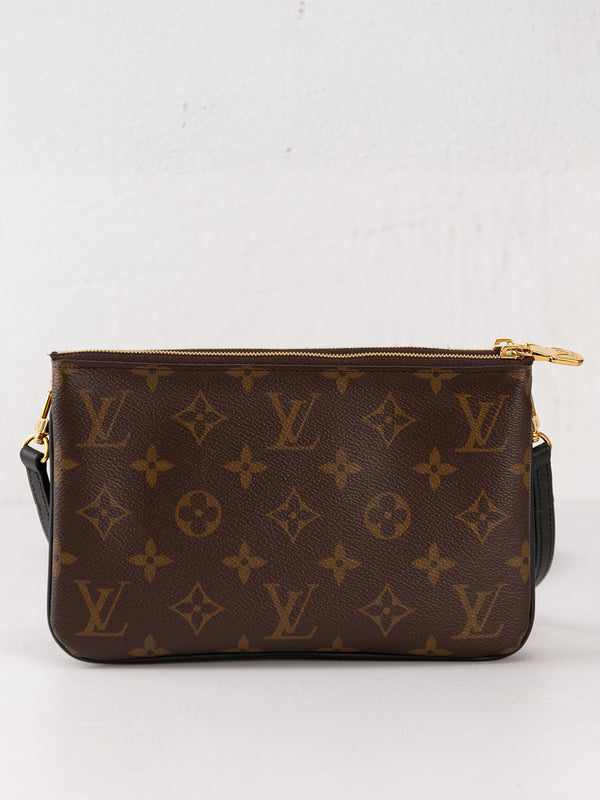 Louis Vuitton Monogram Giant Reverse Double Zip Pochette