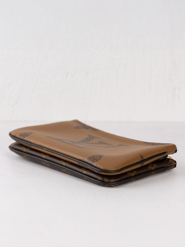 Louis Vuitton Monogram Giant Reverse Double Zip Pochette