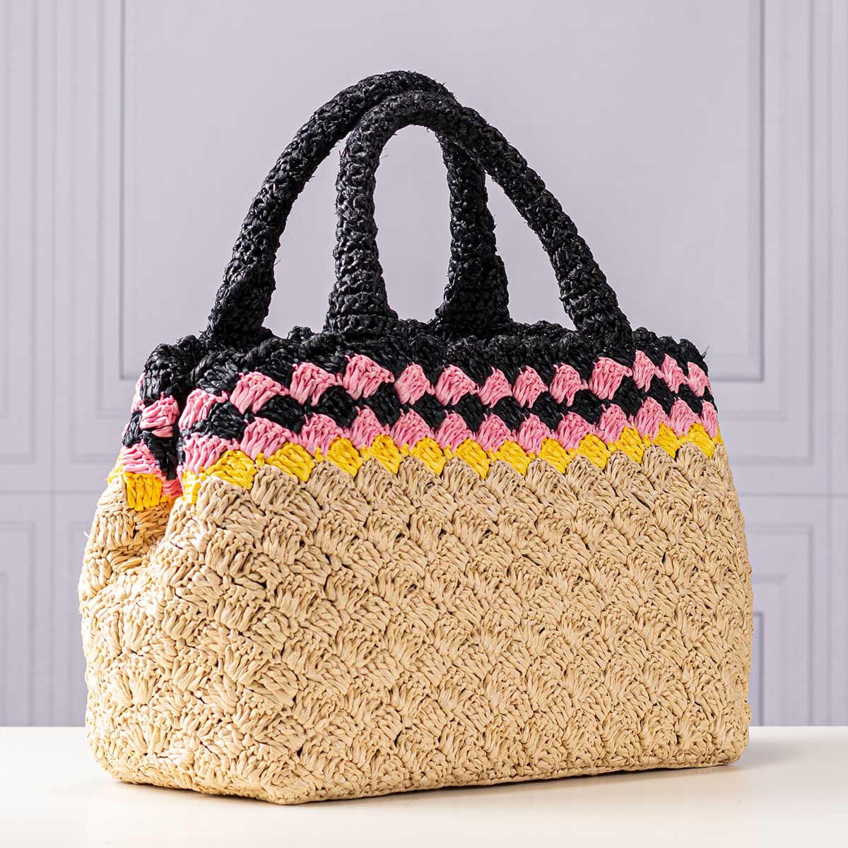 Prada Raffia Crochet Tote – Handbag Social Club