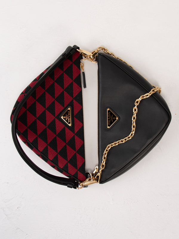 Prada Double Symbole Triangle Bag