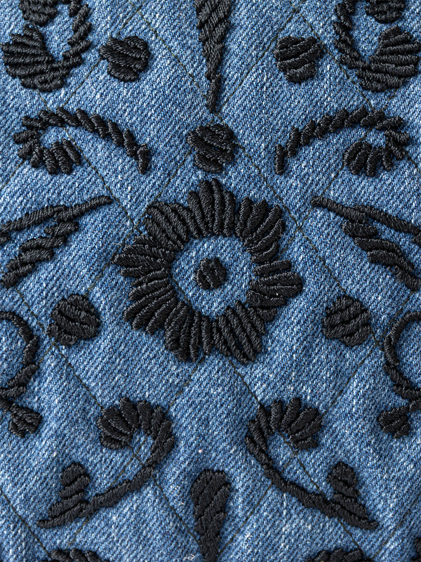 Prada Small Denim Corsaire Messenger Bag