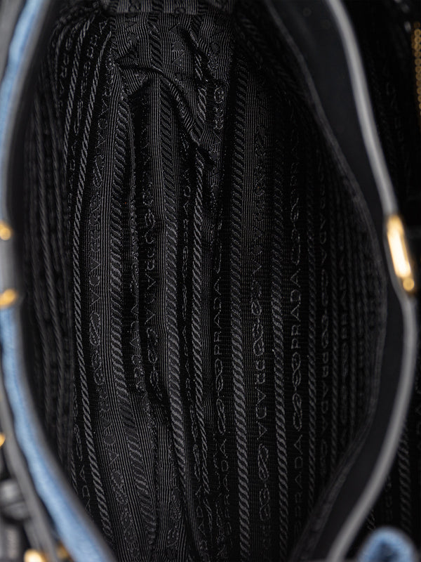 Prada Small Denim Corsaire Messenger Bag