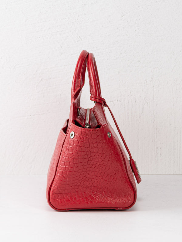 Saint Laurent Small Croc Embossed Rive Gauche Cabas