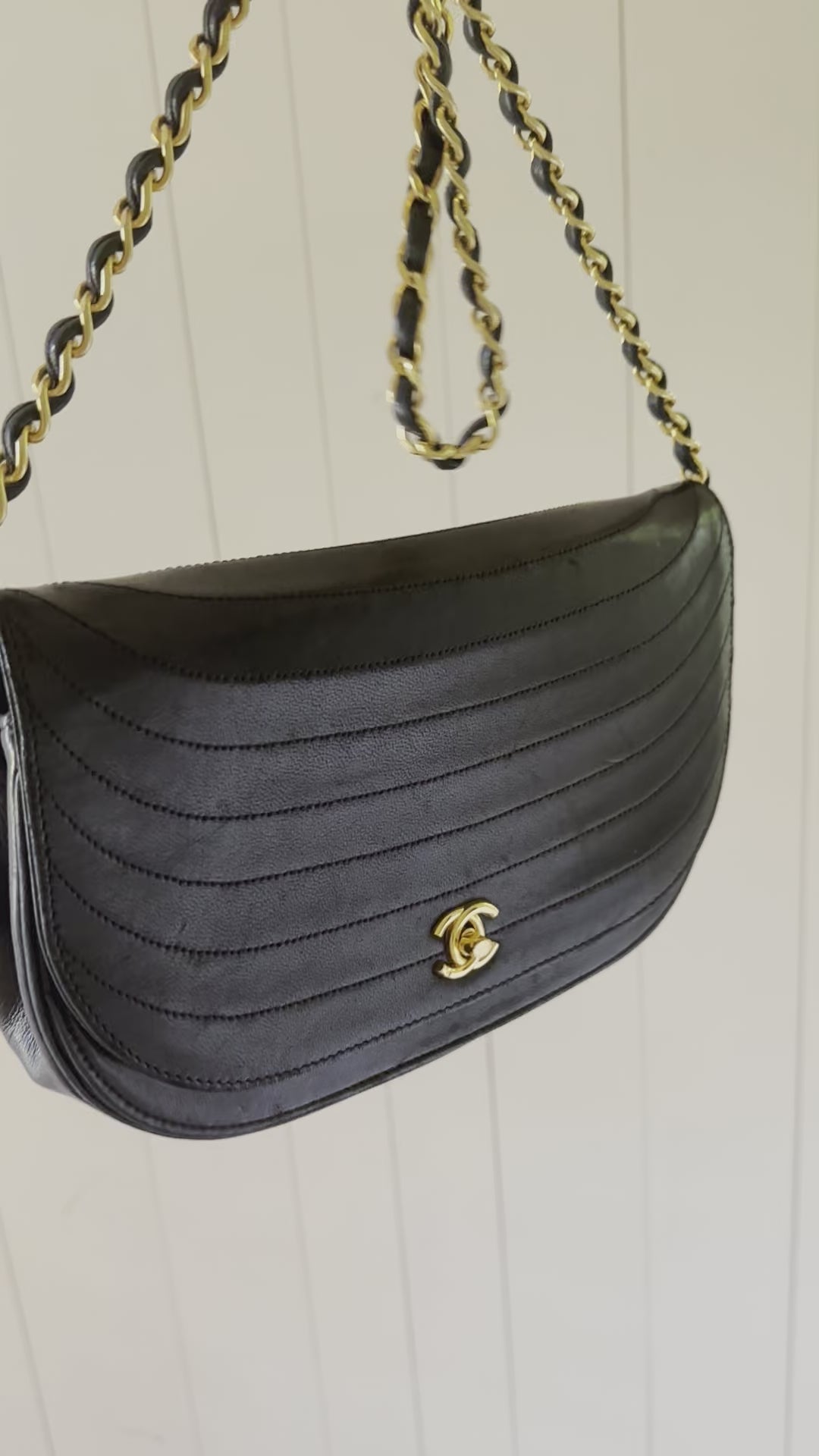 Chanel Half Moon Single Flap Bag video