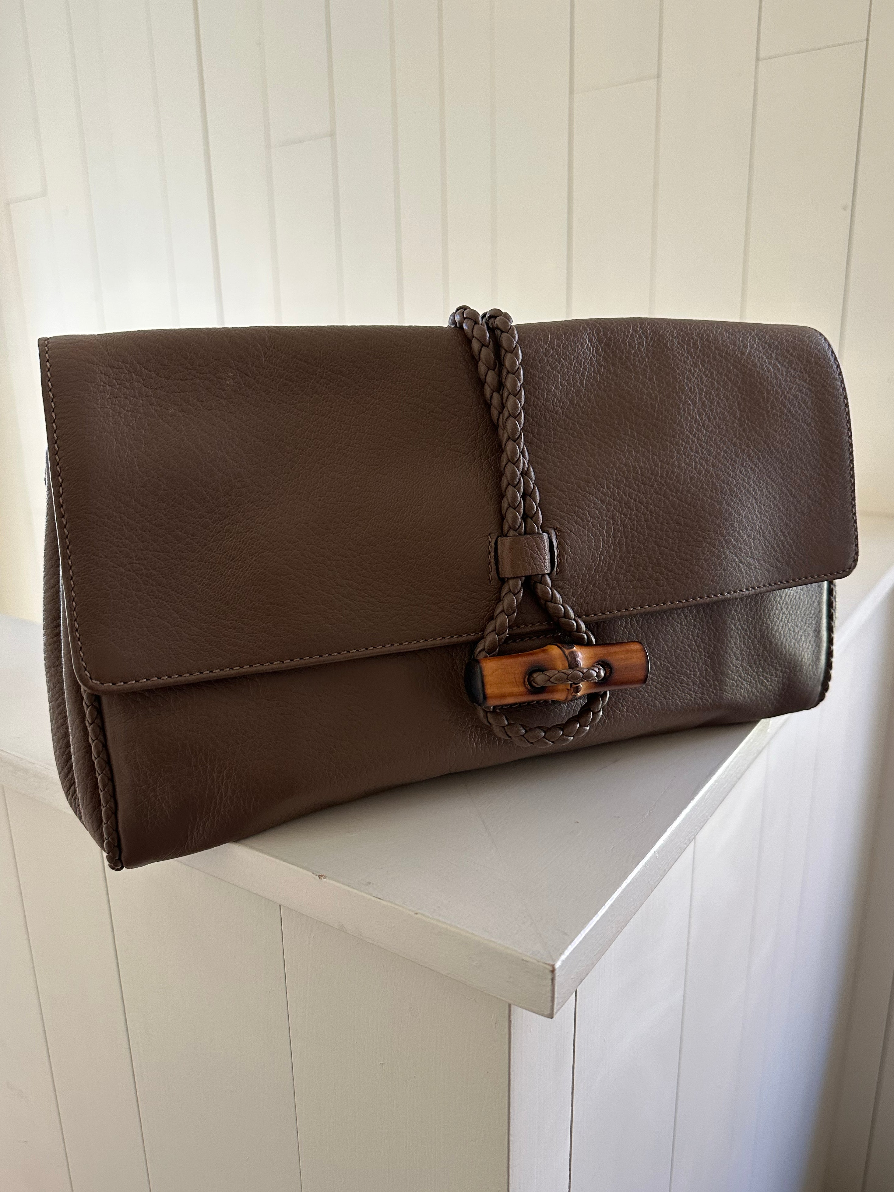 Gucci bamboo clutch best sale